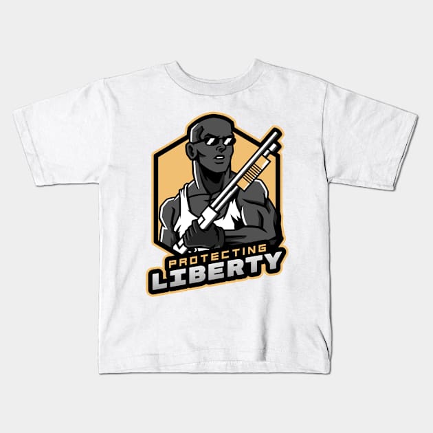 Protecting Liberty - Shotgun Kids T-Shirt by Mega Tee Store